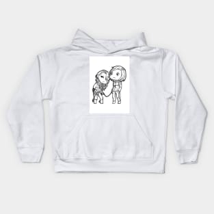 Wynhaught + Cuffs Chibi Kids Hoodie